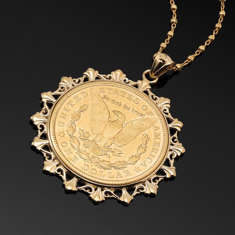 Reverse Morgan Dollar Coin Pendant